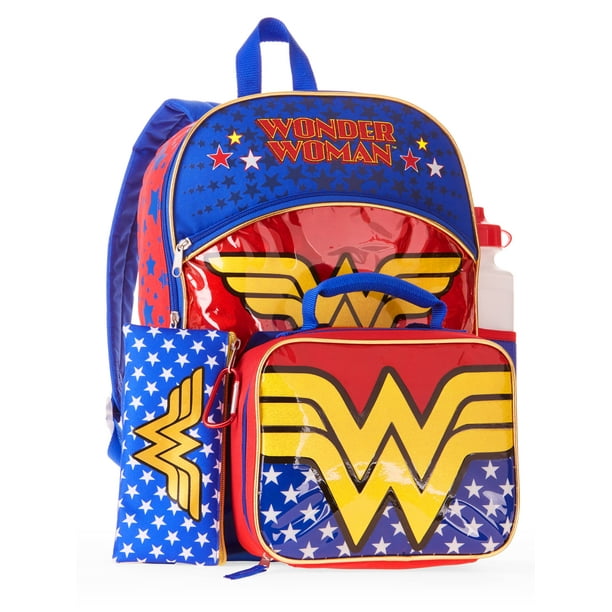 Details about   WONDER WOMAN 16” Backpack Detachable Lunch Kit Bag Girl Power New NWT Kids DC 